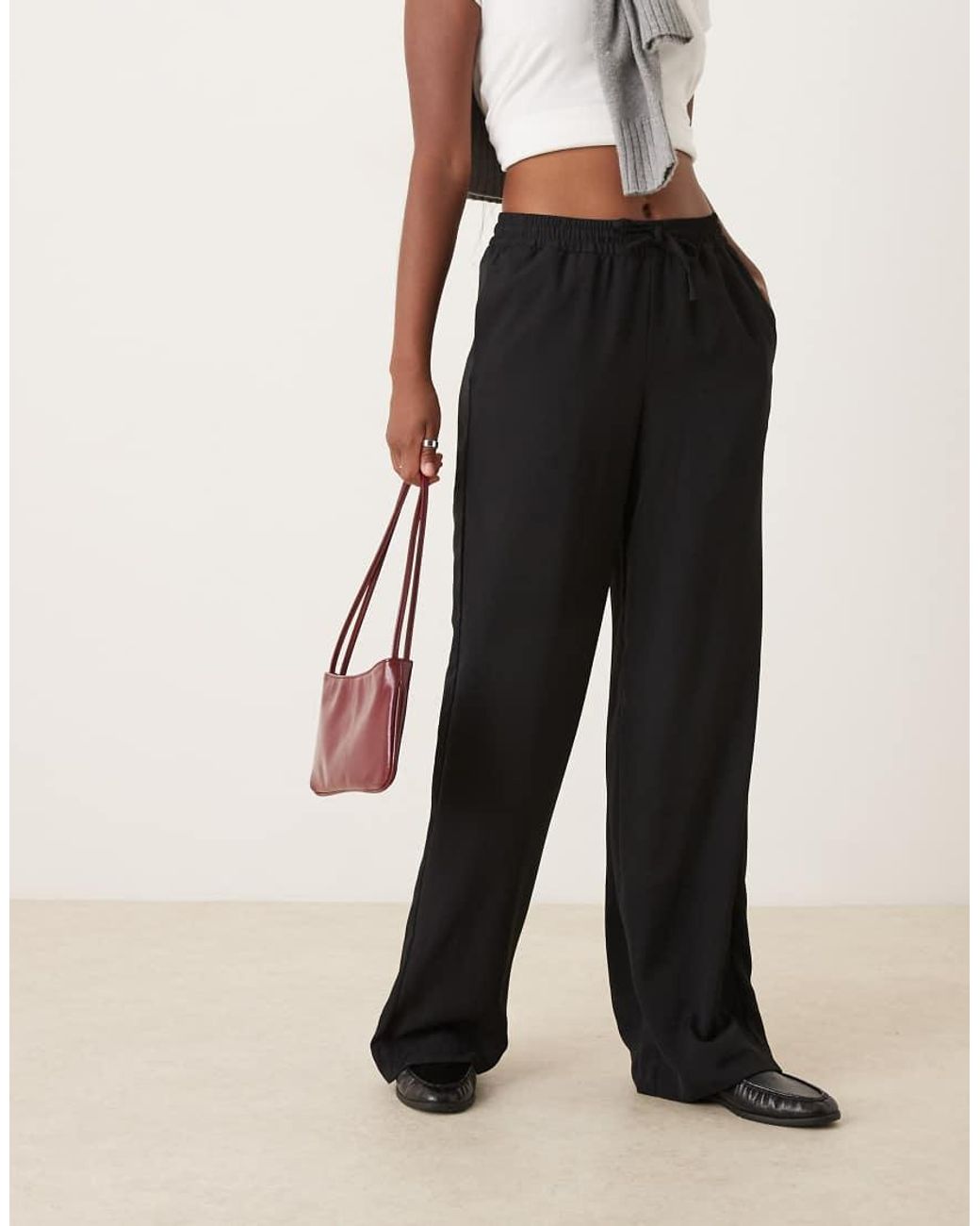 JJXX Black Wide Leg Trousers