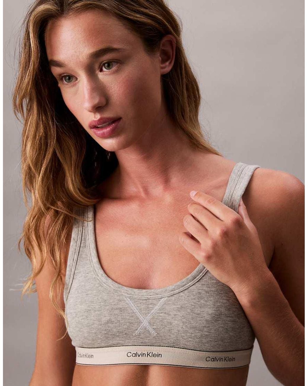 Calvin Klein Brown Heritage Cotton Bralette