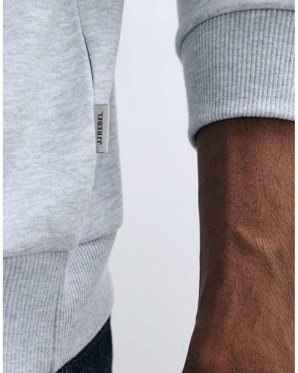 JJ Rebel Gray Front Pocket Hoodie for men