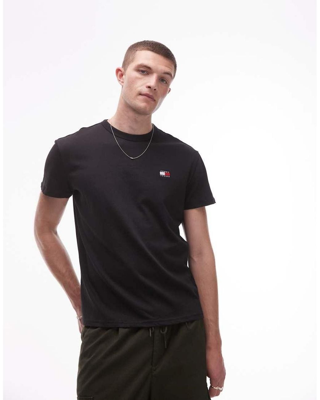 Tommy Hilfiger Black Regular Badge Logo T-shirt