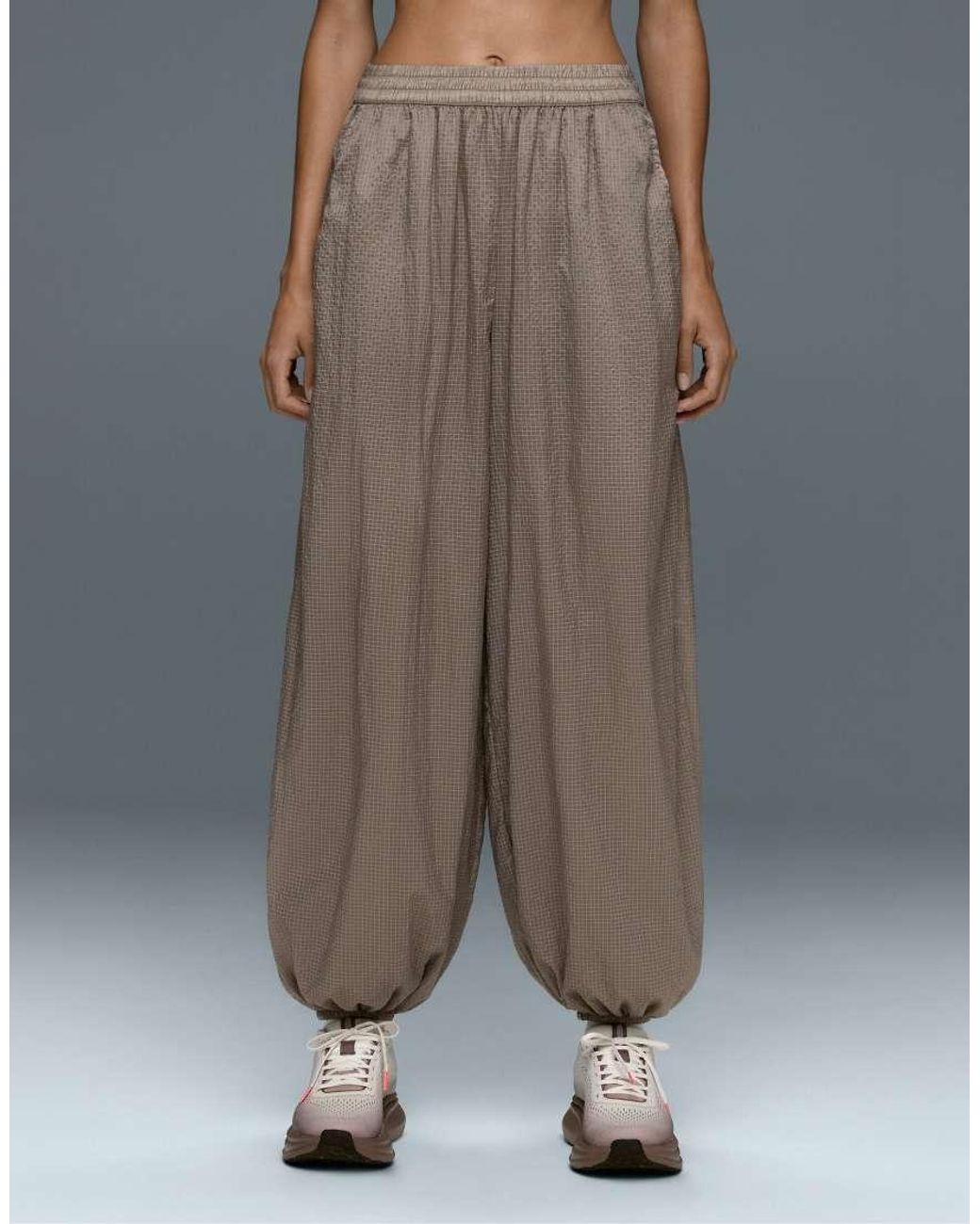 Oysho Green Checked Technical Bloomer Trousers