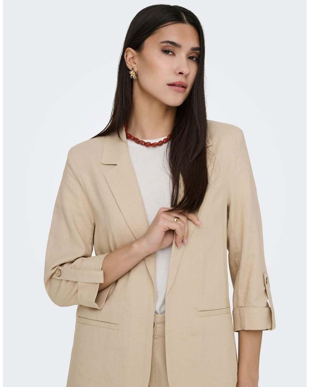Goa Blazer Sfoderato di ONLY in Natural