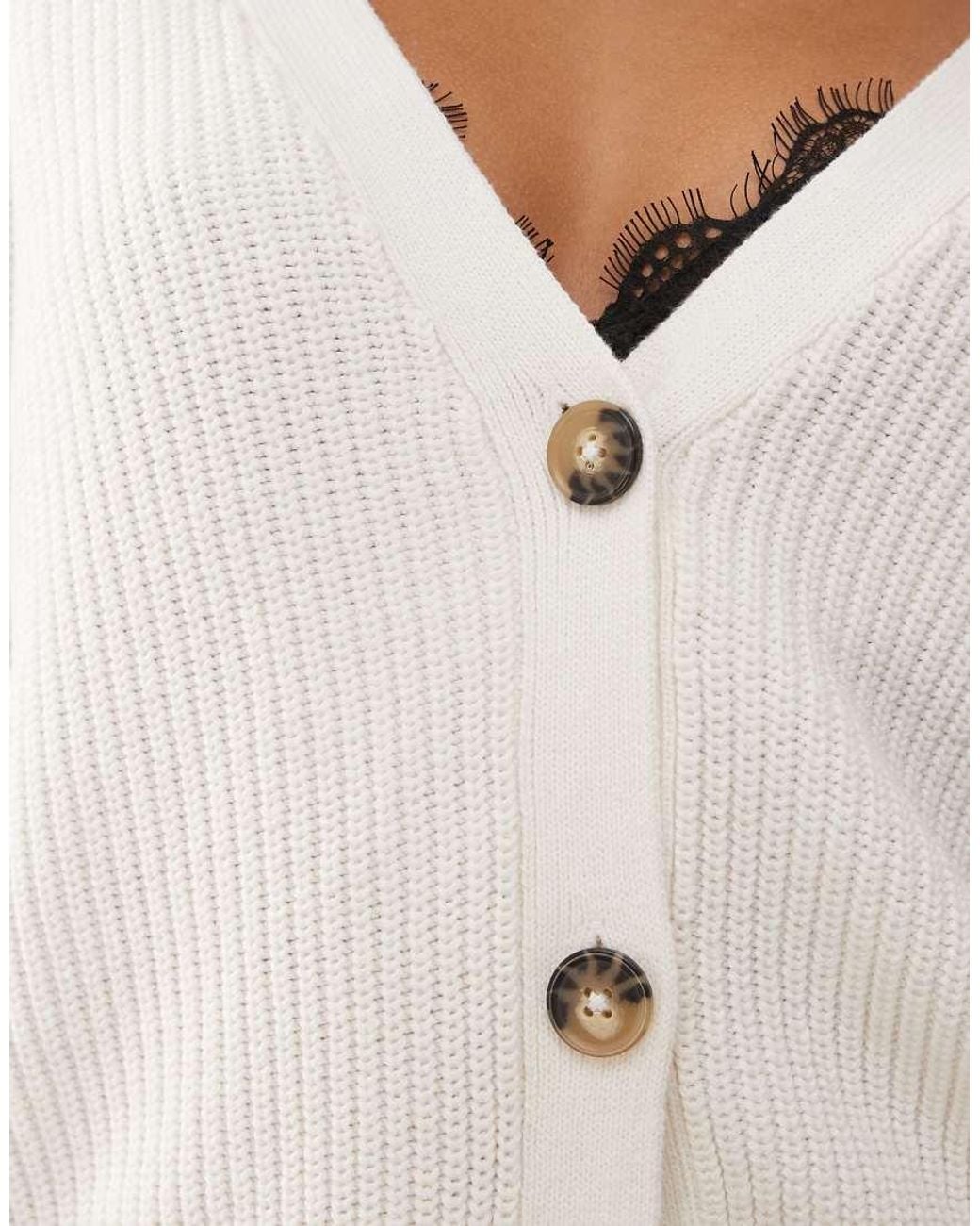 Monki White Knit Cardigan