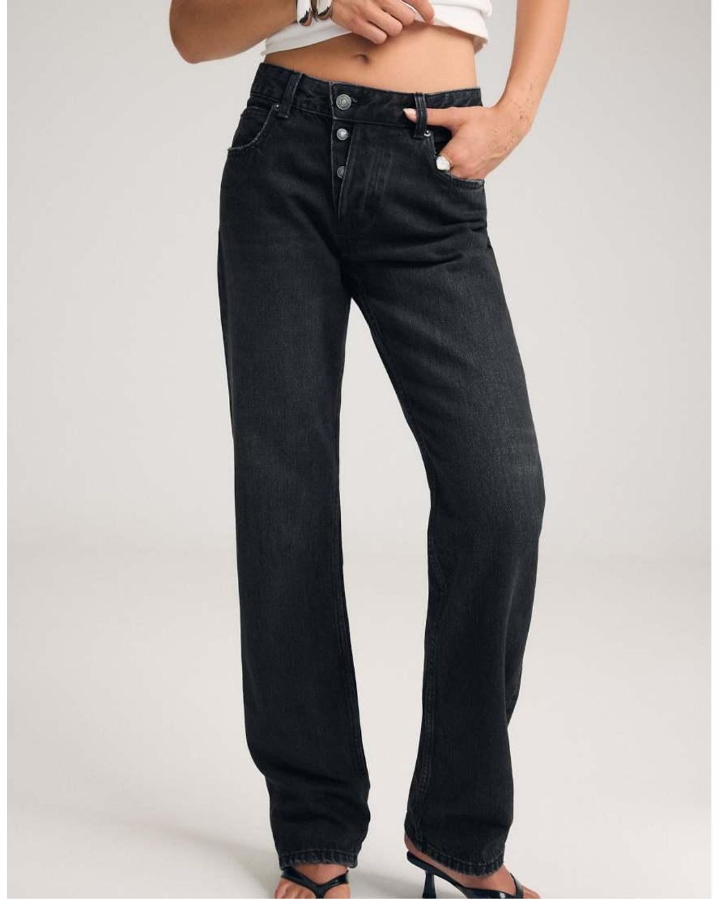 Stradivarius Blue Slim Straight Fit Jeans