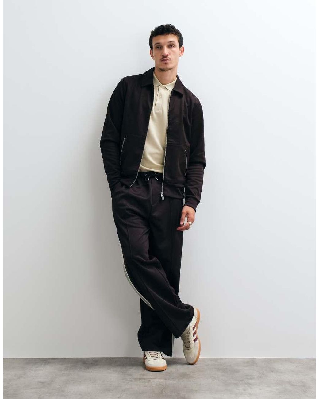 Fred Perry White Tennis Net Tape Co-ord Track Pant for men