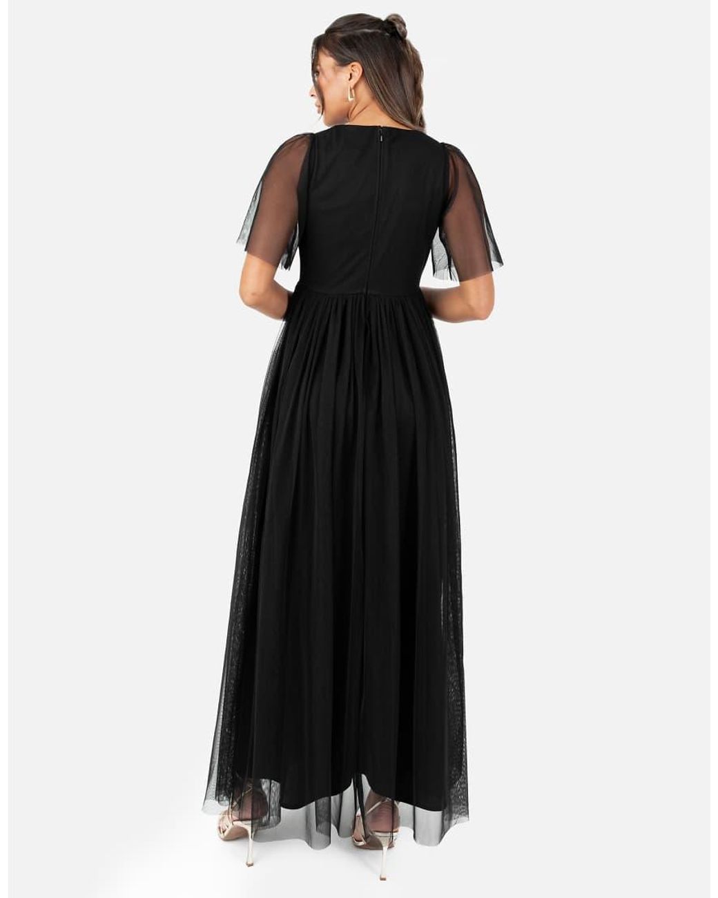 ANAYA Black Twist Detail Maxi Dress