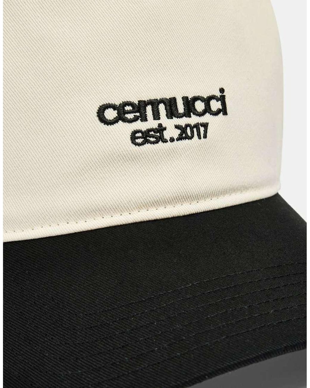CERNUCCI White Contrast Micro Logo Cap for men