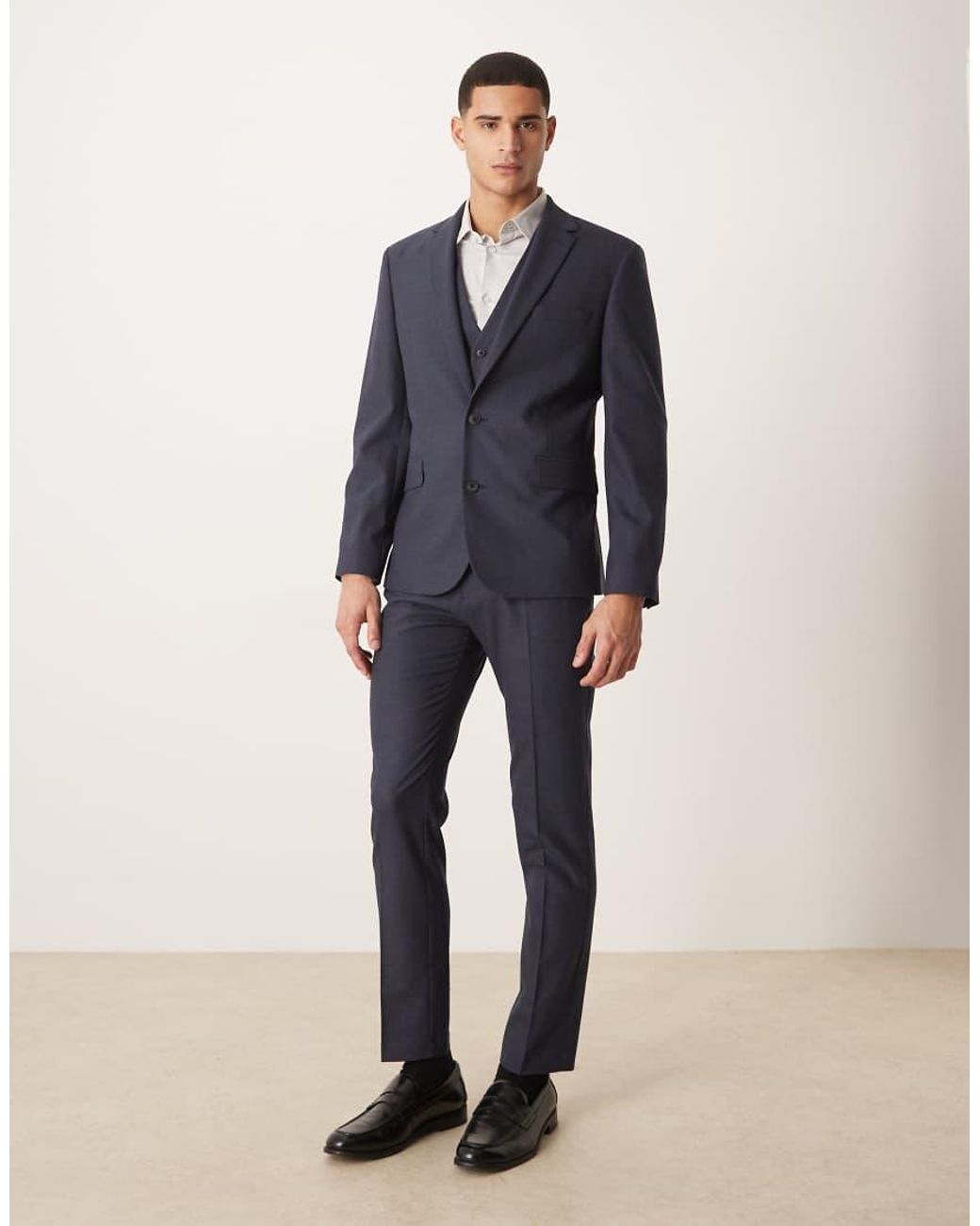 ASOS Blue Slim Suit Pants for men