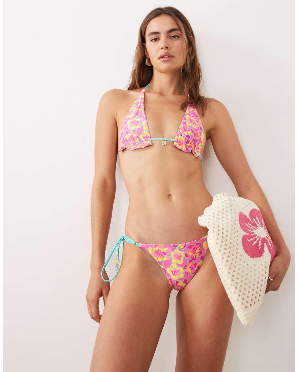 Kulani Kinis Green Sun Pop Thong Tieside Bikini Bottom