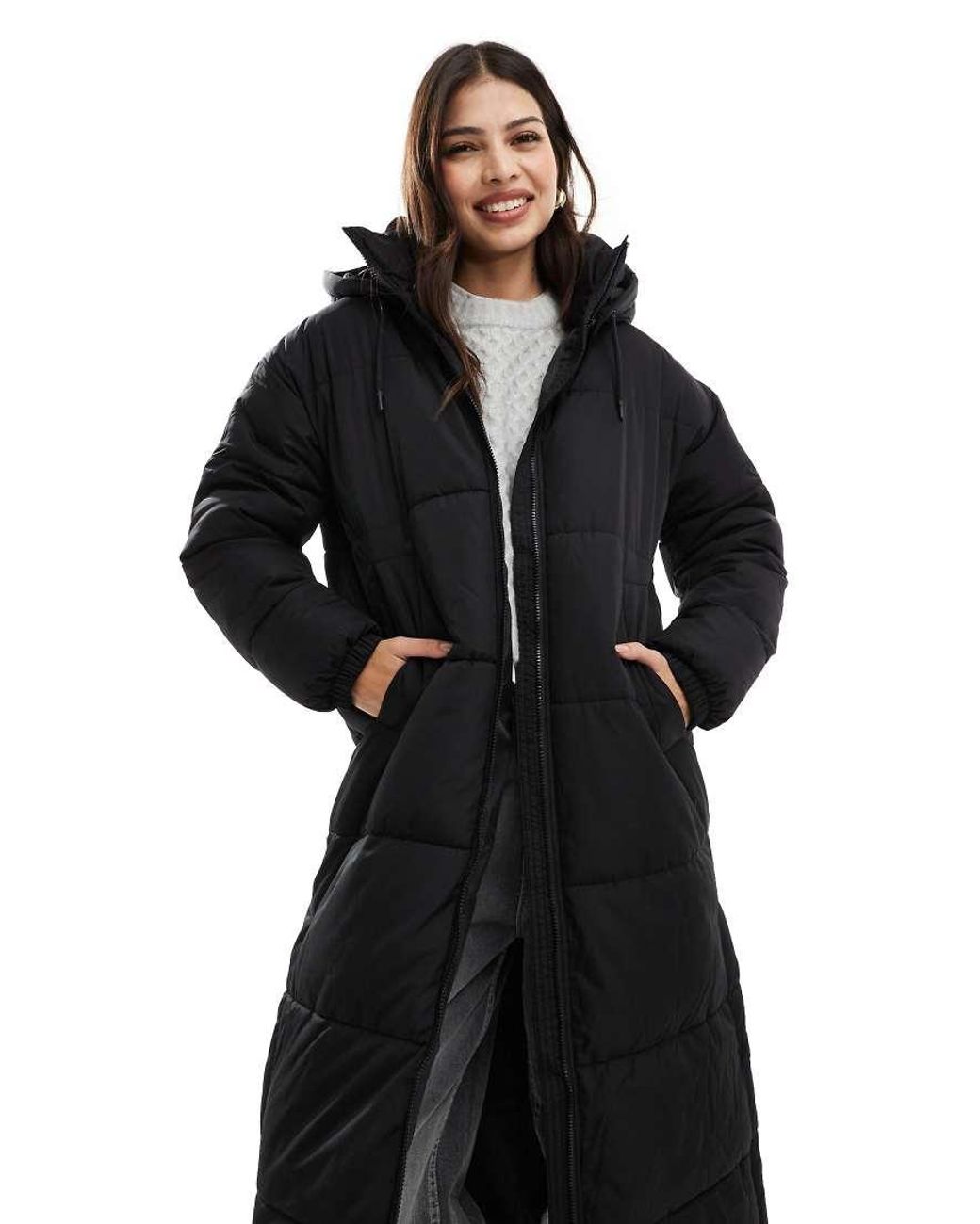 Vero Moda Black Longline Padded Coat