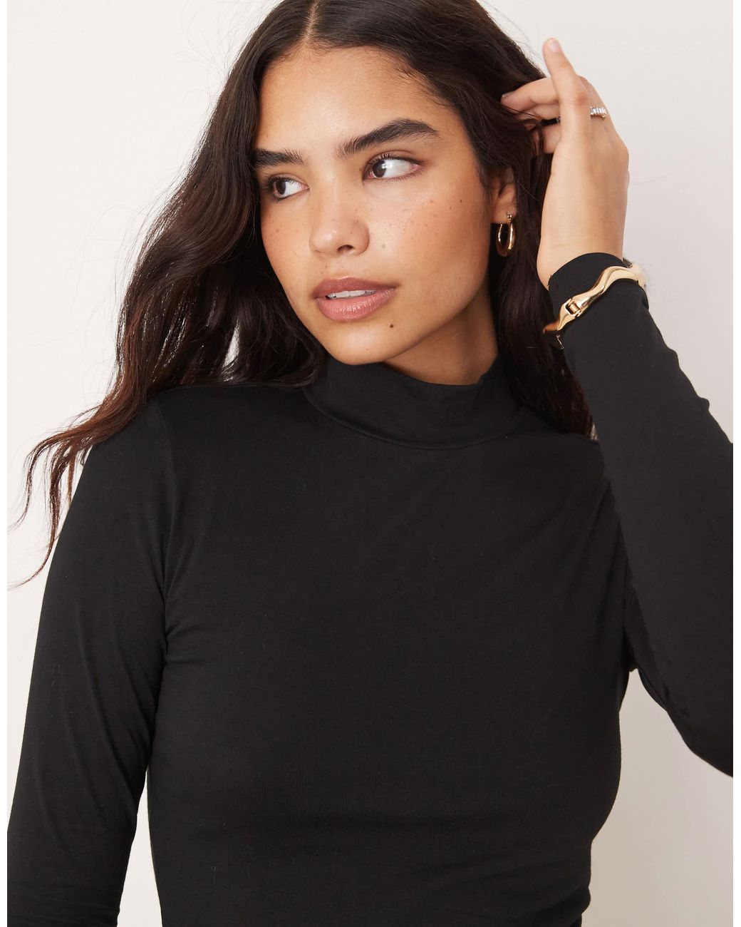 Top col roulé Jdy en coloris Blue