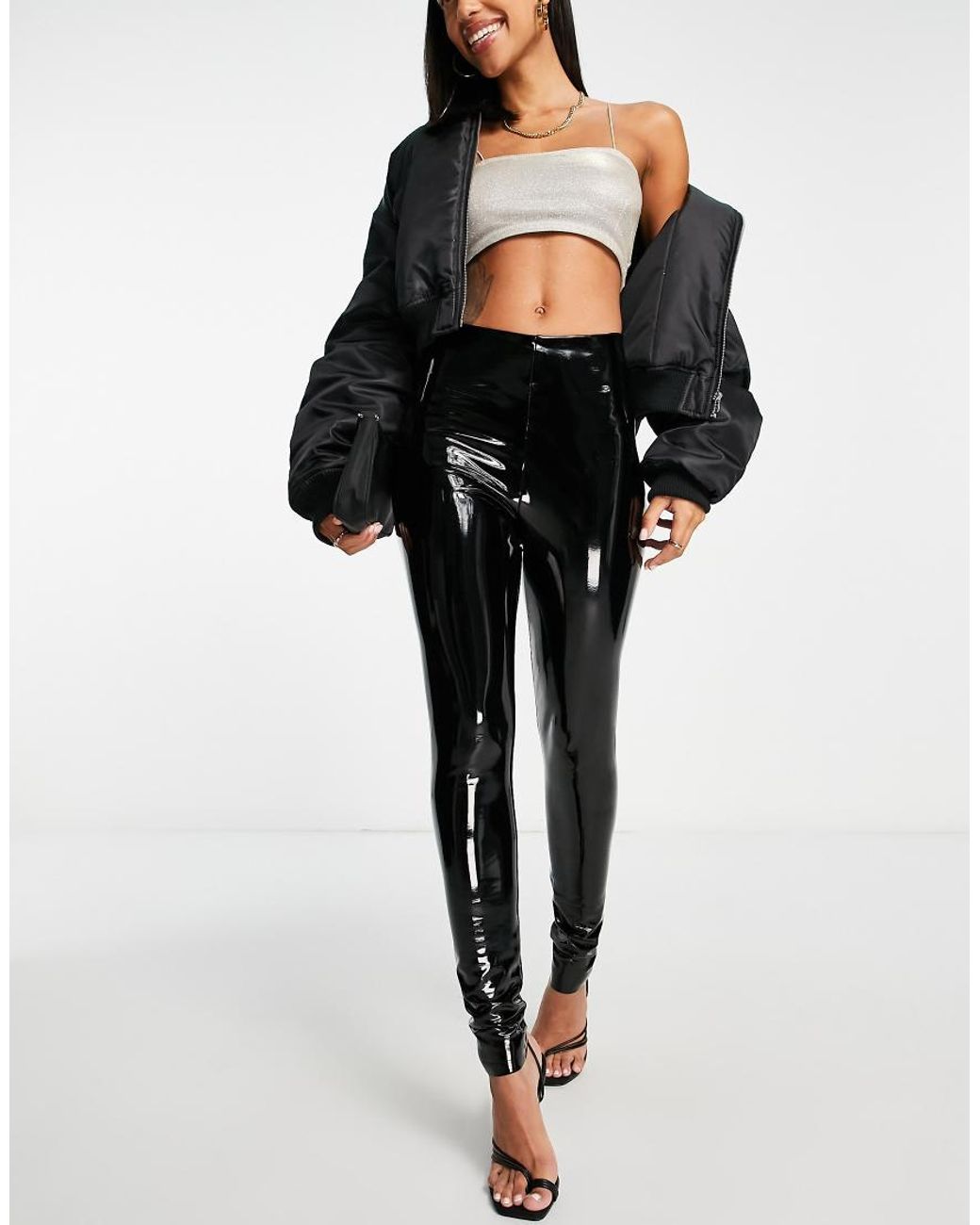 Commando Black Faux Patent Perfect Control Leggings