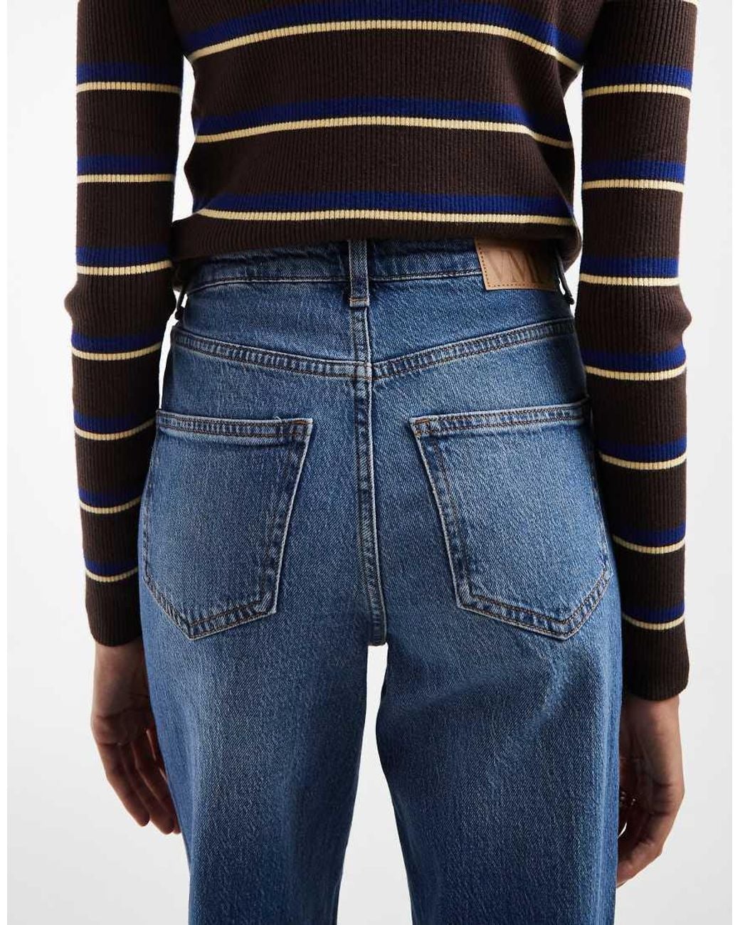 Vero Moda Blue Tessa High Waisted Wide Leg Jeans