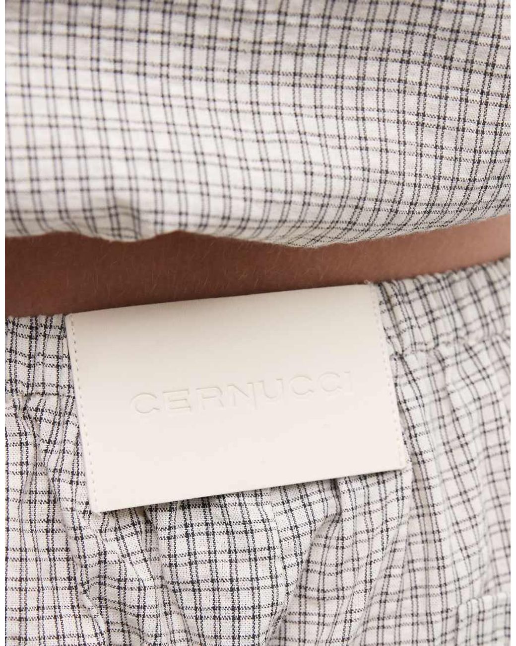 CERNUCCI Gray Check Twill Shorts Co-ord