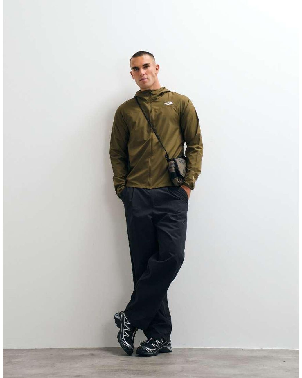 The North Face Green Hooded Wind Jacket for men