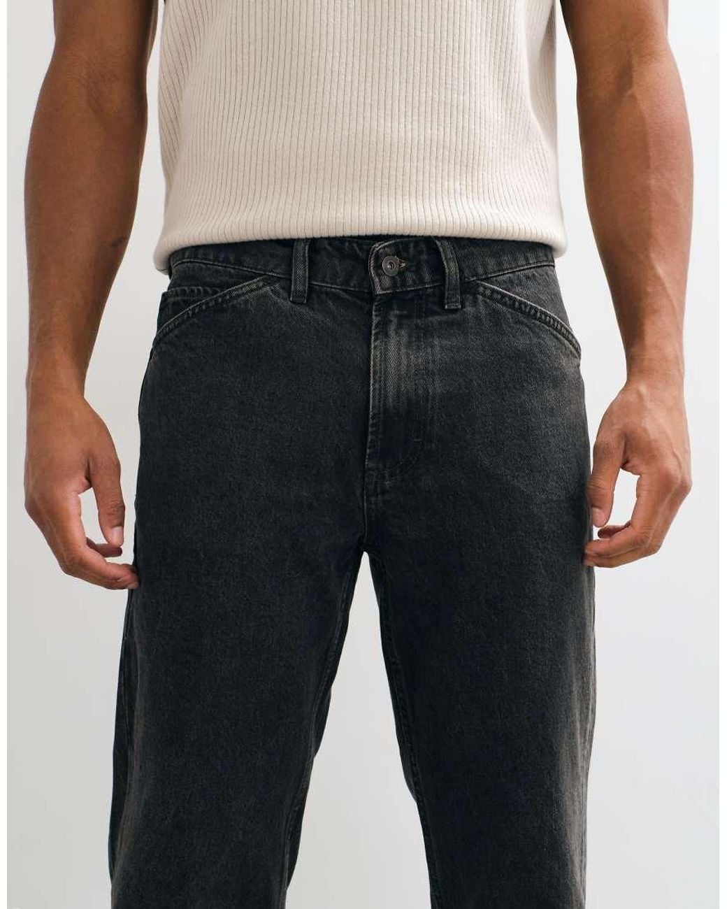 Mango Gray Lori 100% Cotton Slim Jean for men