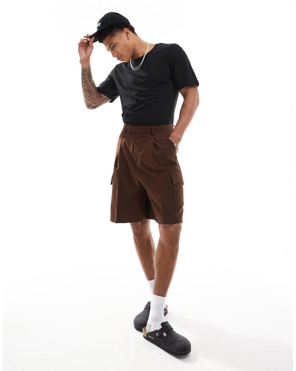 Only & Sons Black Longline T-shirt With Curved Hem for men