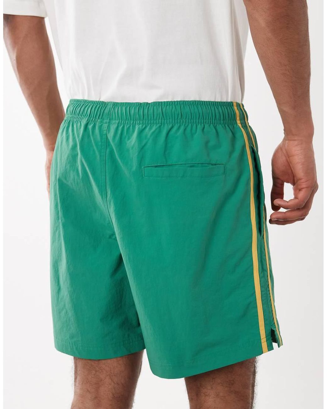 Jack & Jones Green Nylon Sport Shorts for men