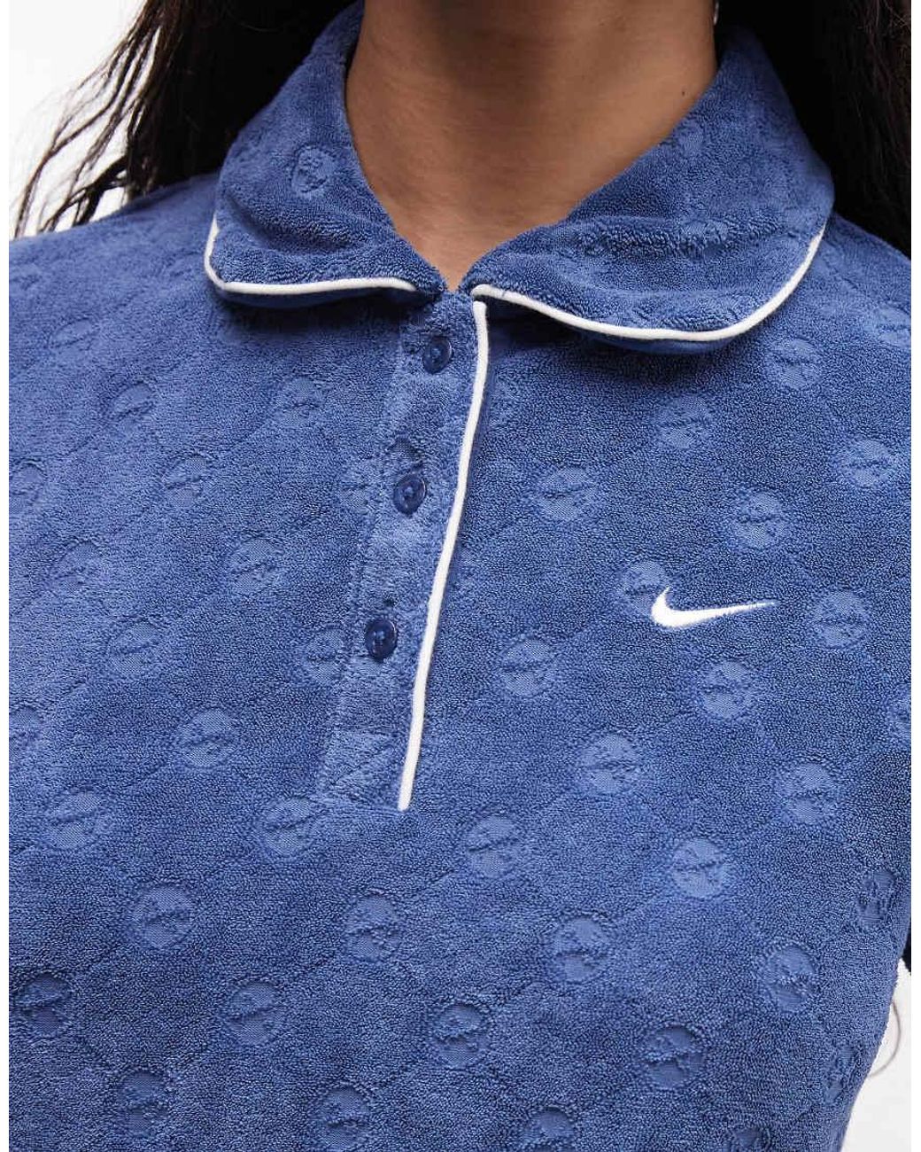 Nike Blue Chill French Terry Towelling Dress