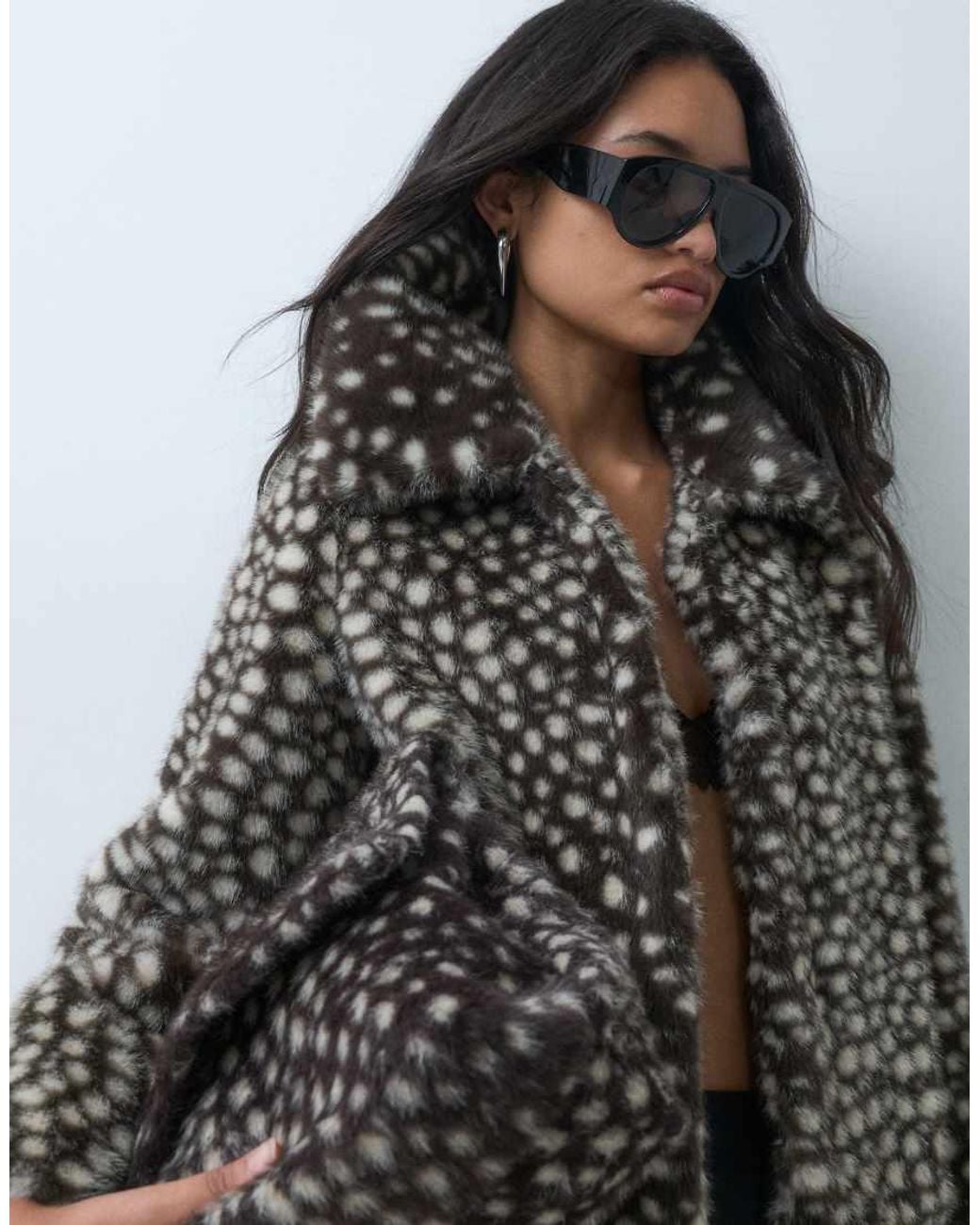Threadbare Black Faux Fur Cropped Jacket
