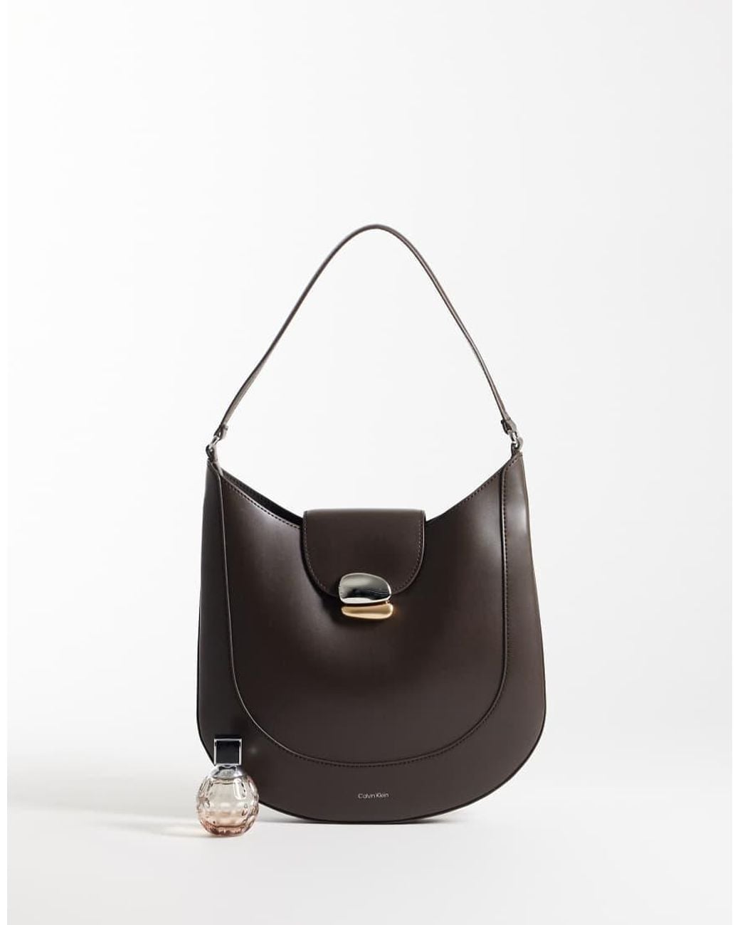 Calvin Klein Black Bucket Bag With Two Tone Hardware