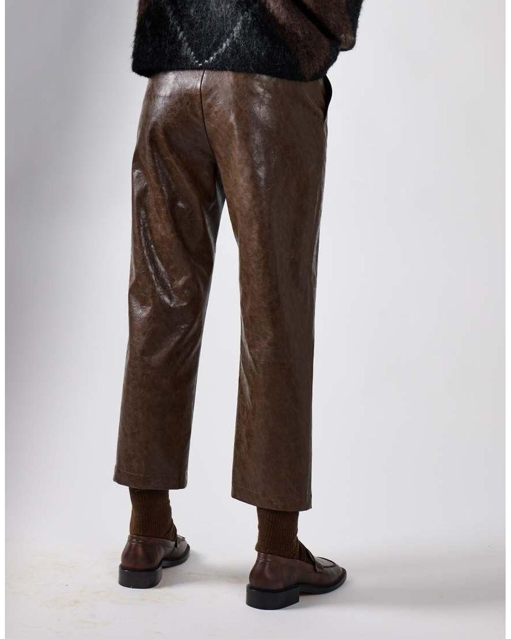NARRATED Black Straight Leg Cropped Trousers