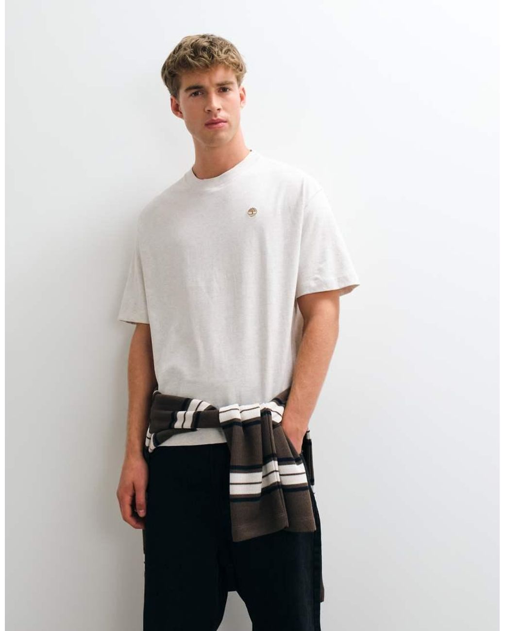 Timberland White Short Sleeves Tee (Relaxed) for men