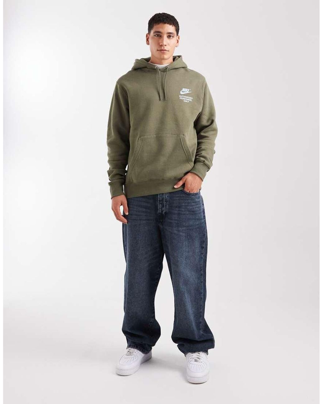 Nike Green Swoosh Graphic Back Print Hoodie for men