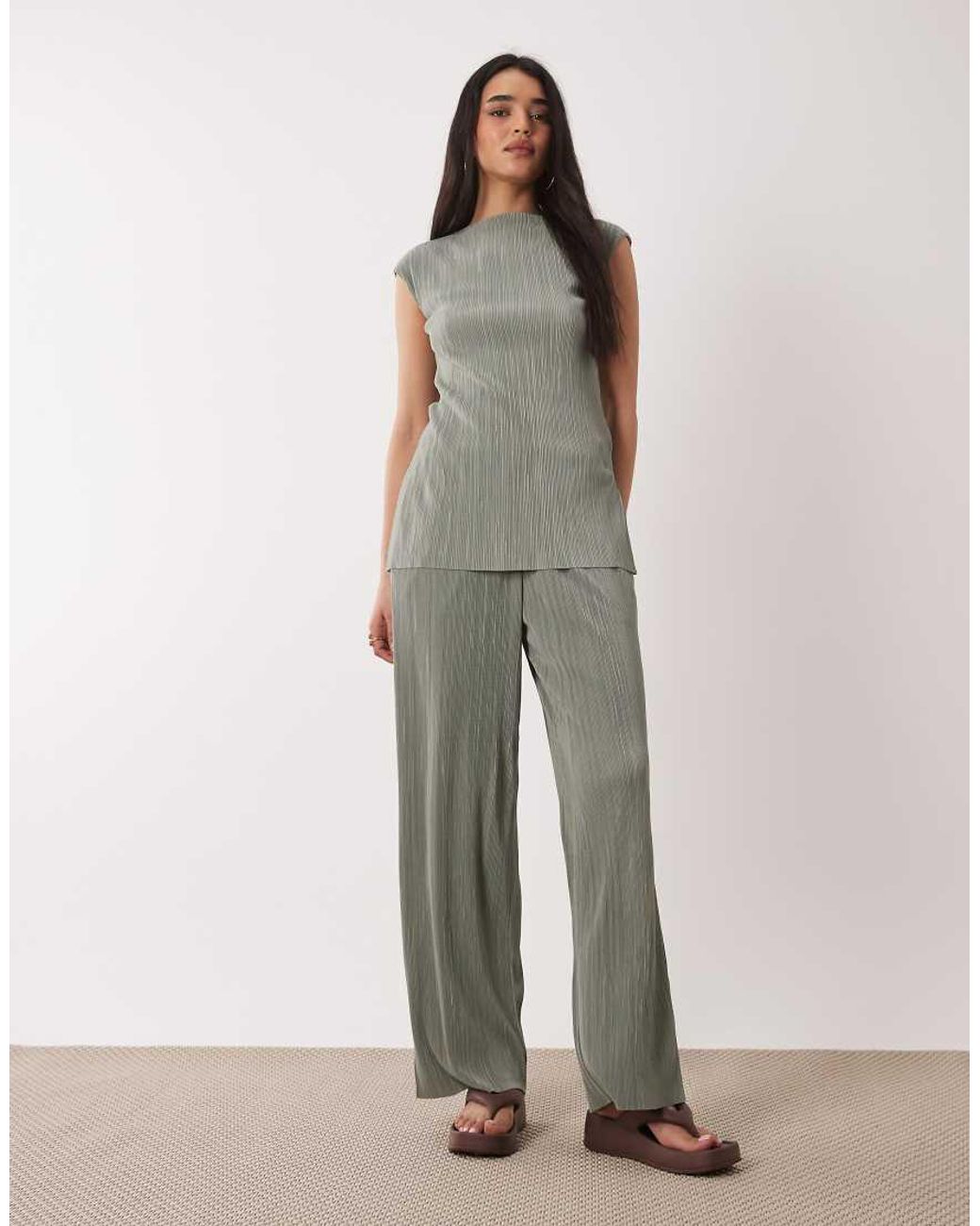 Calvin Klein Gray Plissé Tunic