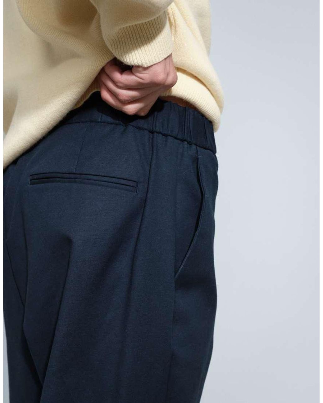 ASOS Blue Wide Leg Suit Pants for men
