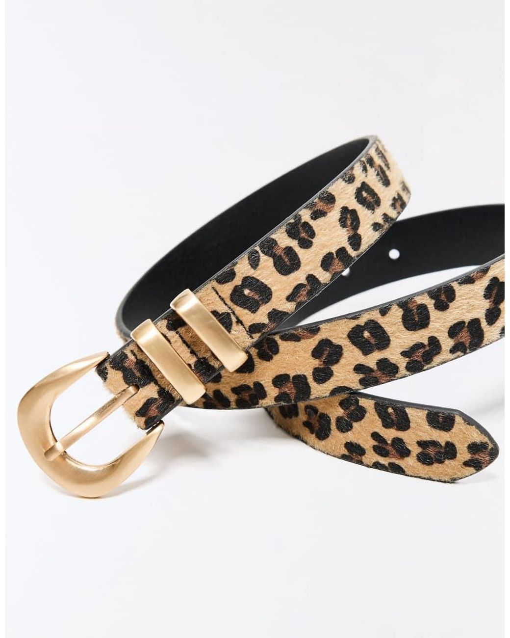 Bershka Blue Animal Print Buckle Belt