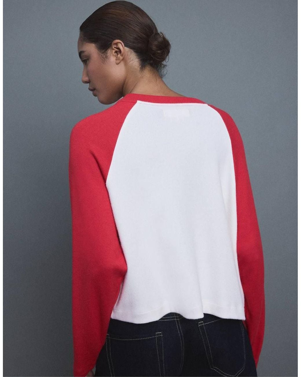Stradivarius Blue Raglan Sleeve Jumper