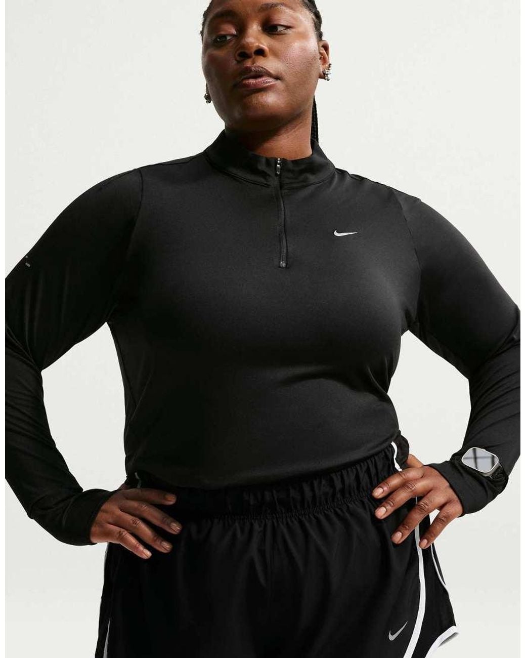 Nike Black Tempo Dri-fit Mid-rise 3-inch Brief-lined Shorts