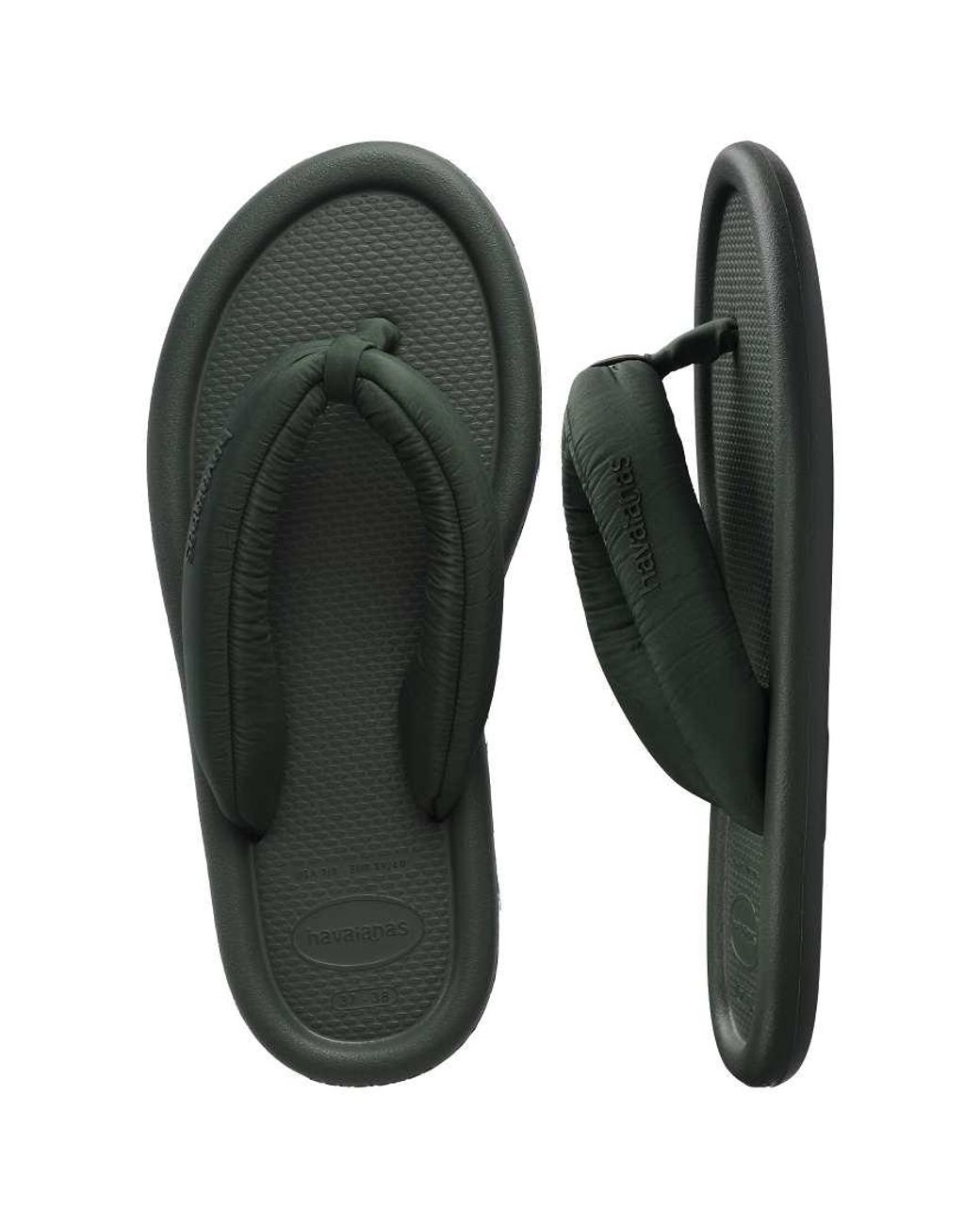 Havaianas Green Maxi-puff Boho Flip Flops