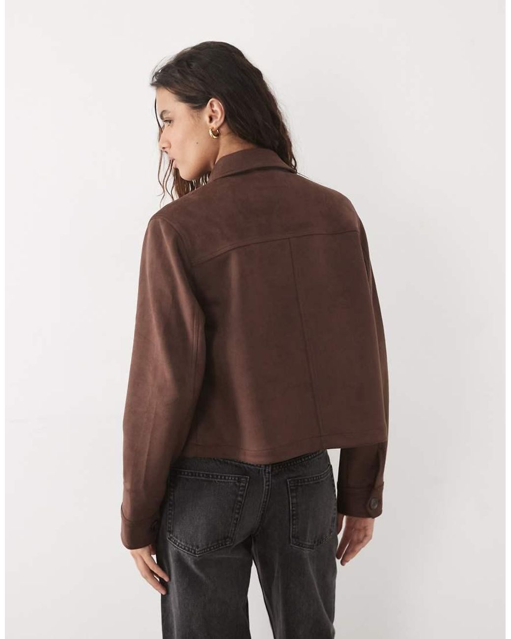 New Look Brown Faux Suede Jacket