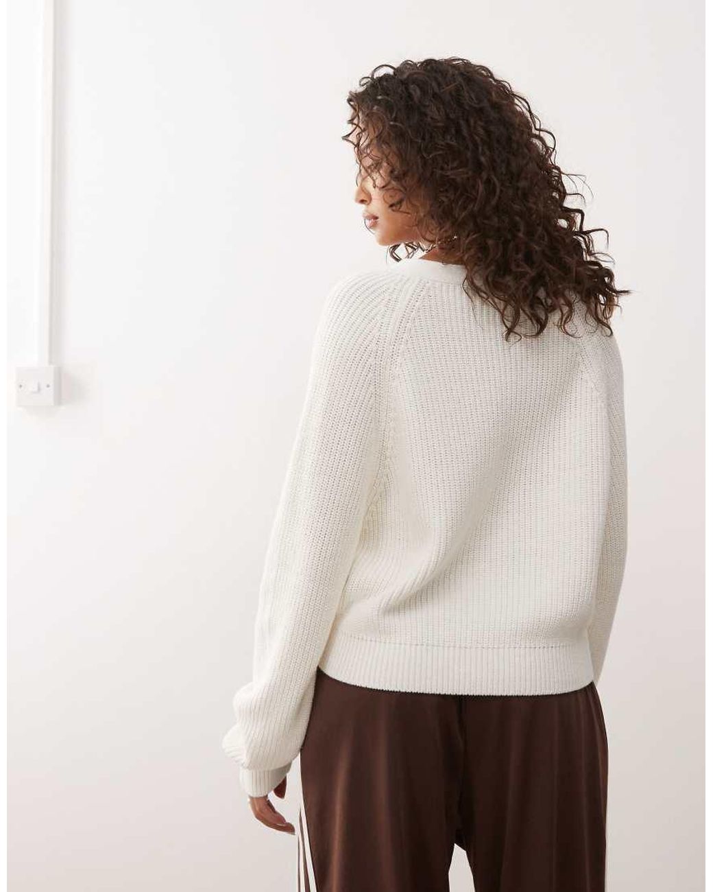 Monki White Knit Cardigan