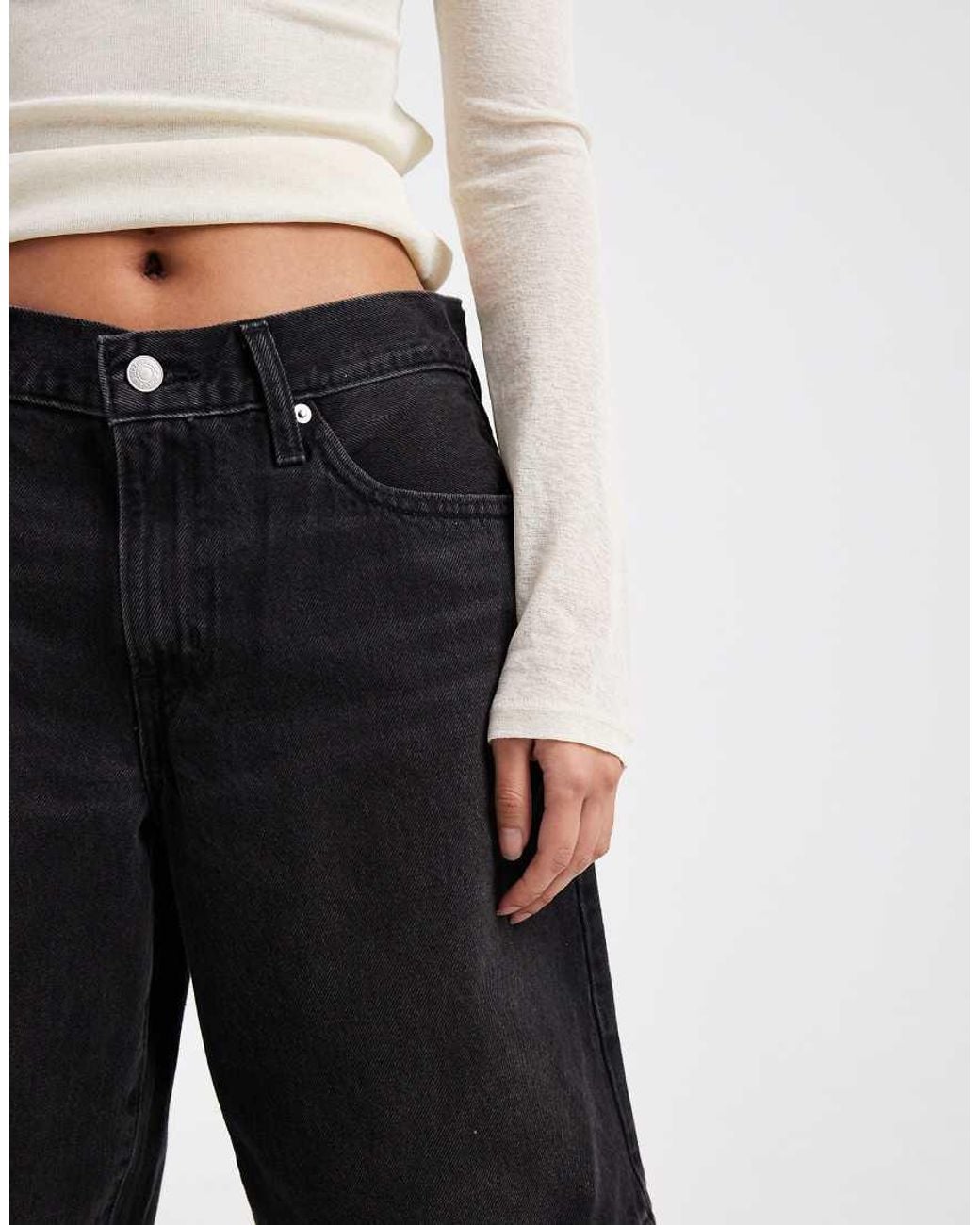 Levi's Black Middy Denim Jorts