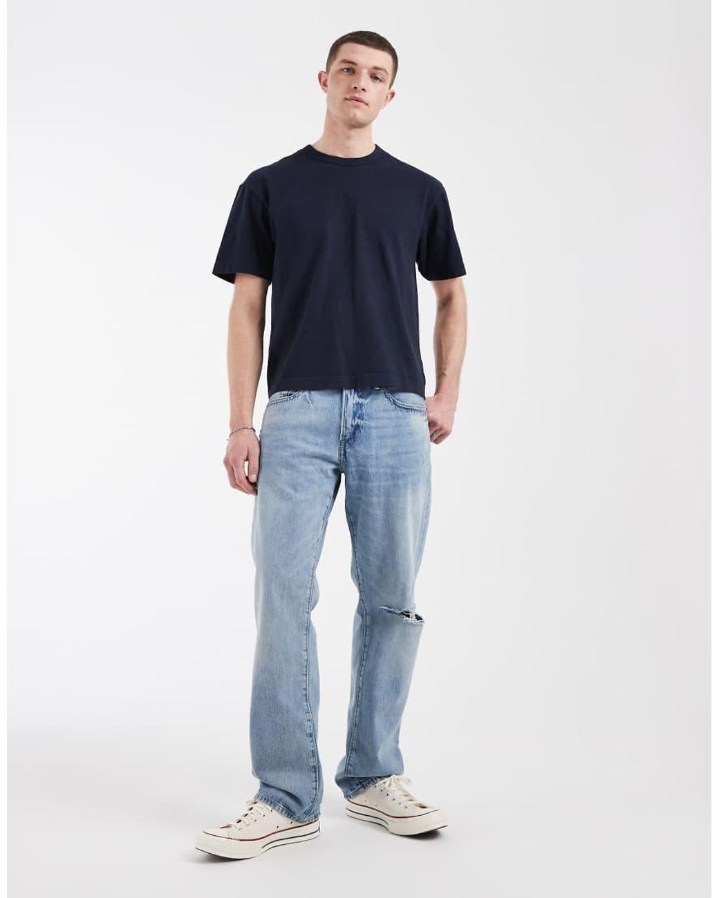 Gap Blue Boxy Heavy Weight T-shirt for men