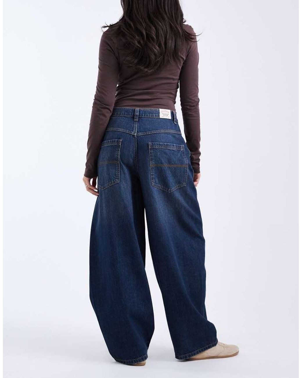 Collusion Blue Circular Design Collection Xl Balloon Jeans