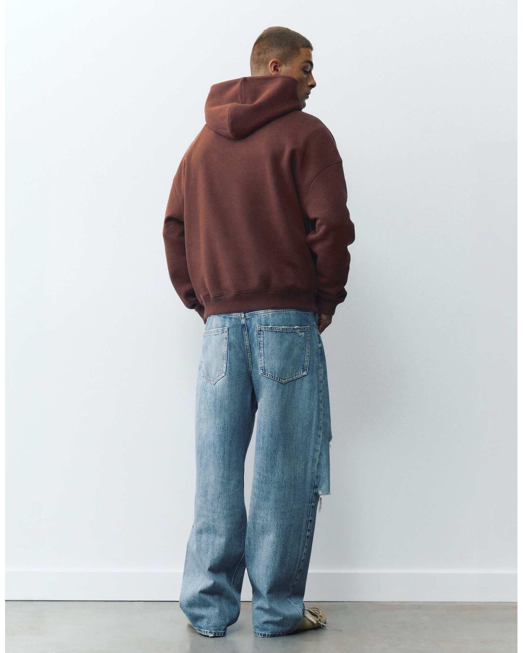 Pull&Bear Boxy-fit-kapuzenpullover in Red für Herren