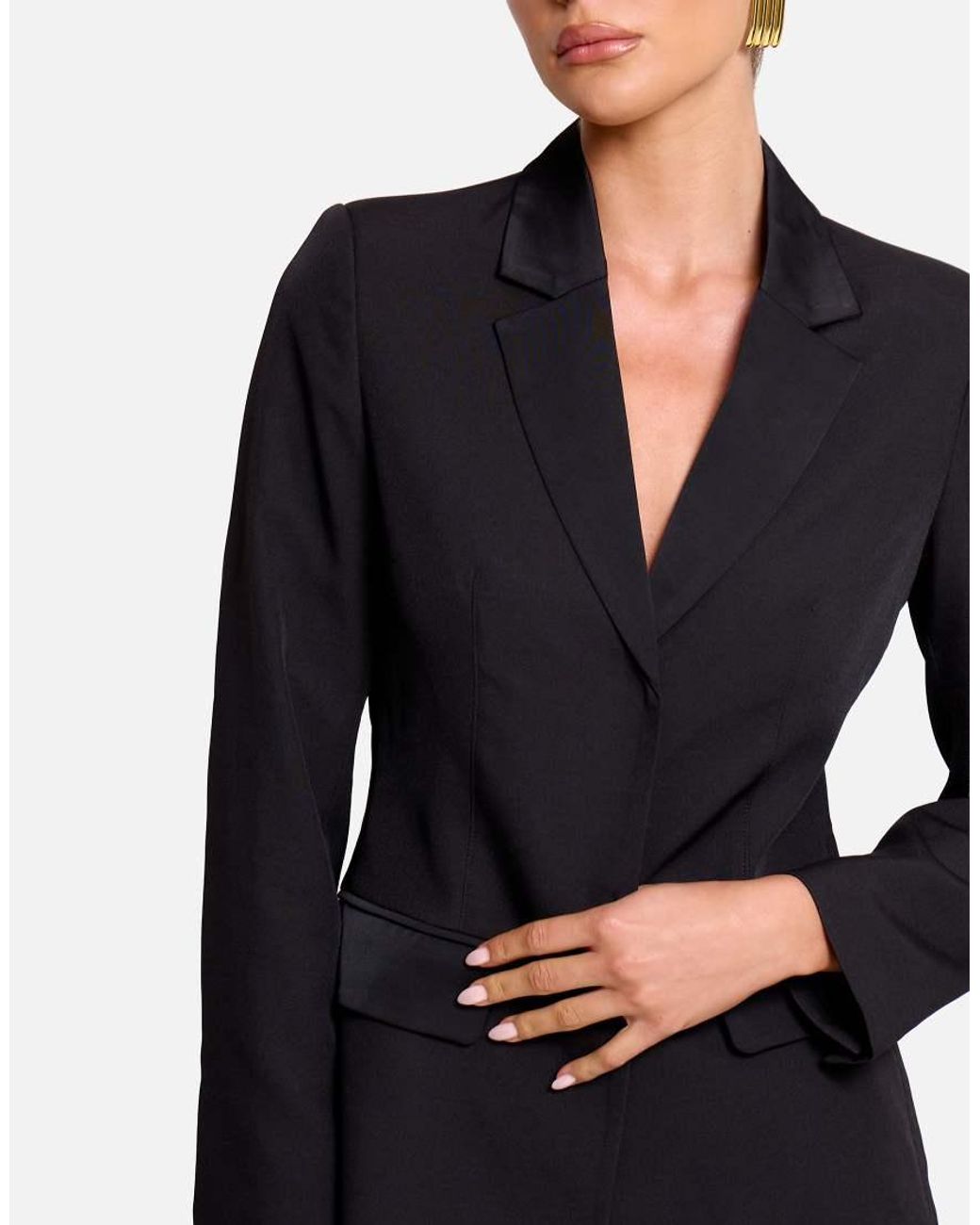 Public Desire Black Single Breasted Fitted Blazer