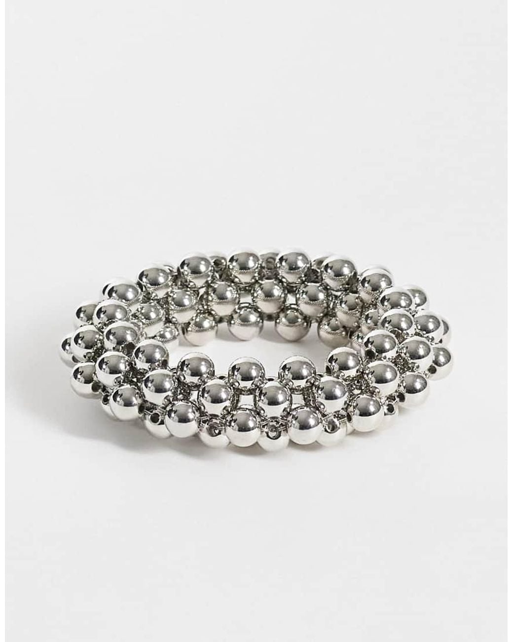 Reclaimed Vintage Metallic Beaded Bangle