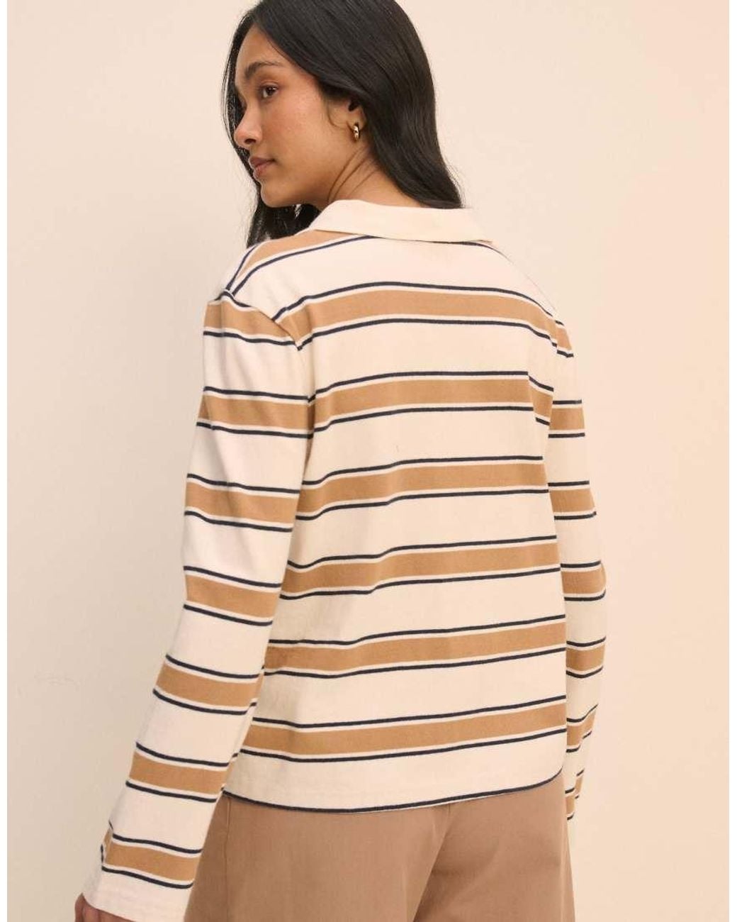 Nobody's Child Natural Jersey Polo Top