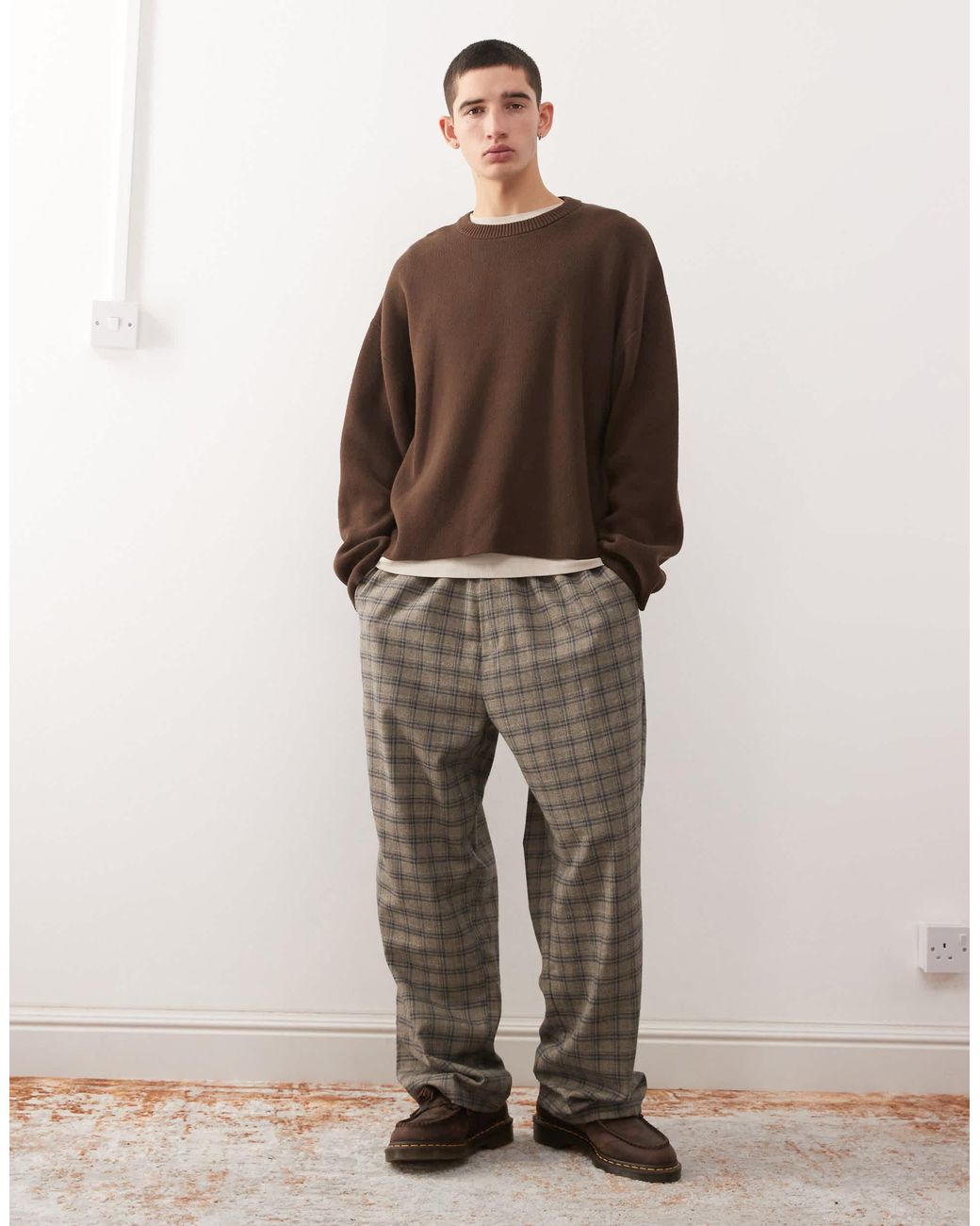 Weekday – kastiger oversize-pullover in Brown für Herren