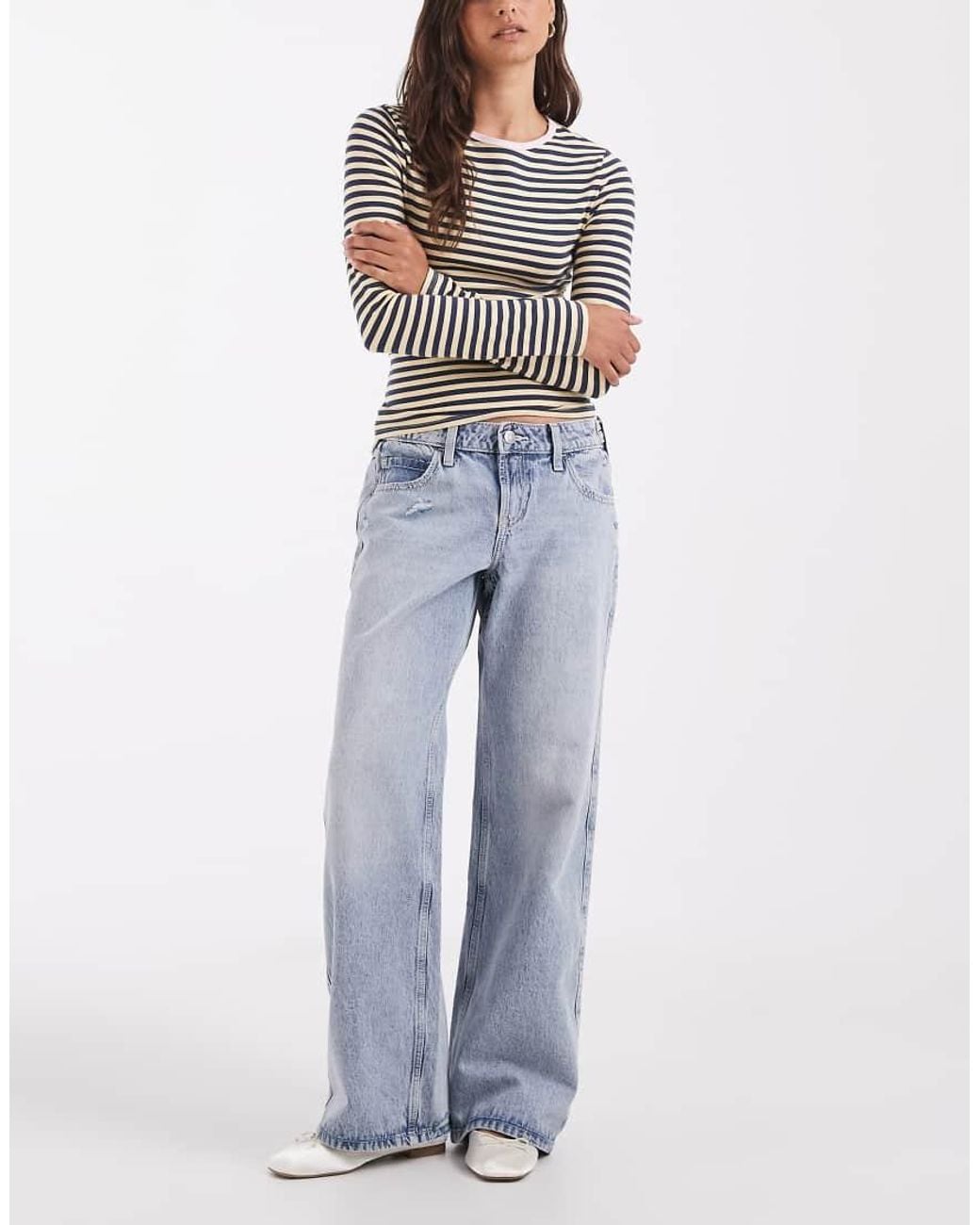 Hollister Blue Adjustable Baggy Jeans