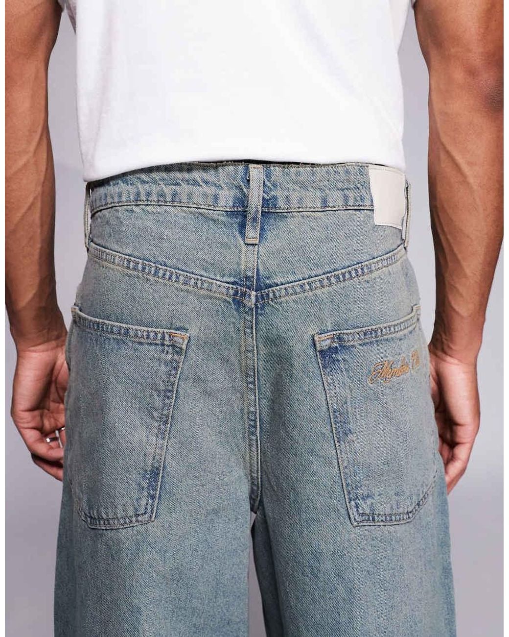 River Island Gray Super baggy Jeans for men
