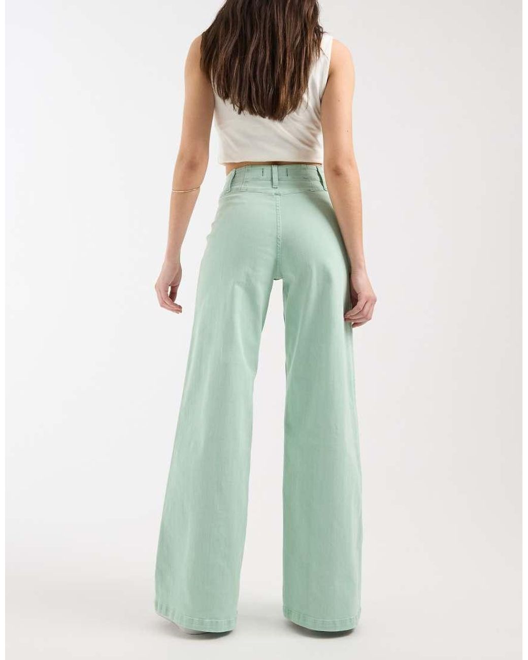 Free People Blue Libre Wide Leg Jeans