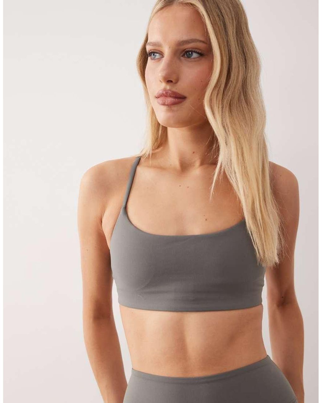 ARKET Gray Co-ord Soft Seamless Sports Bra