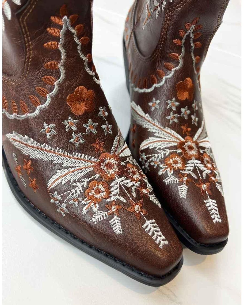 GIA STUDIOS Brown Cowboy Western Boots