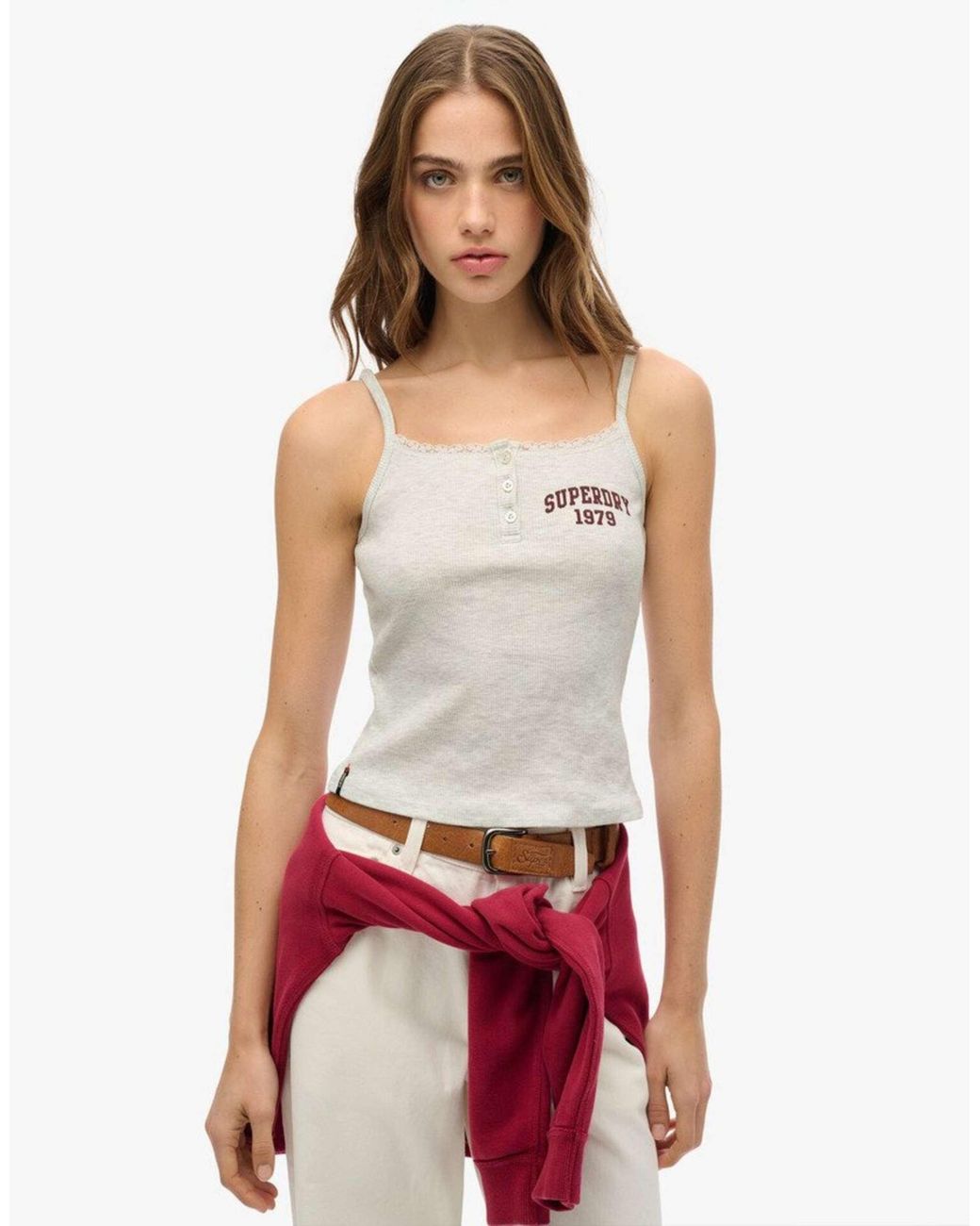 Superdry Gray – athletic essentials – camisole